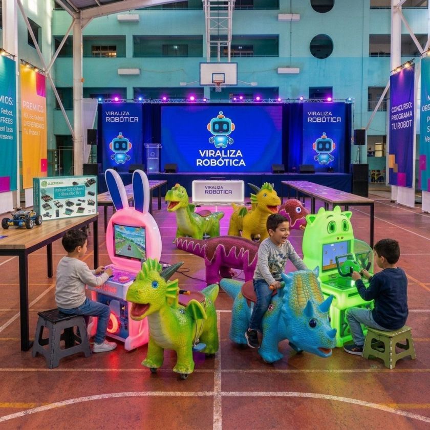 ARCADES Y DINOANIMATRONIX